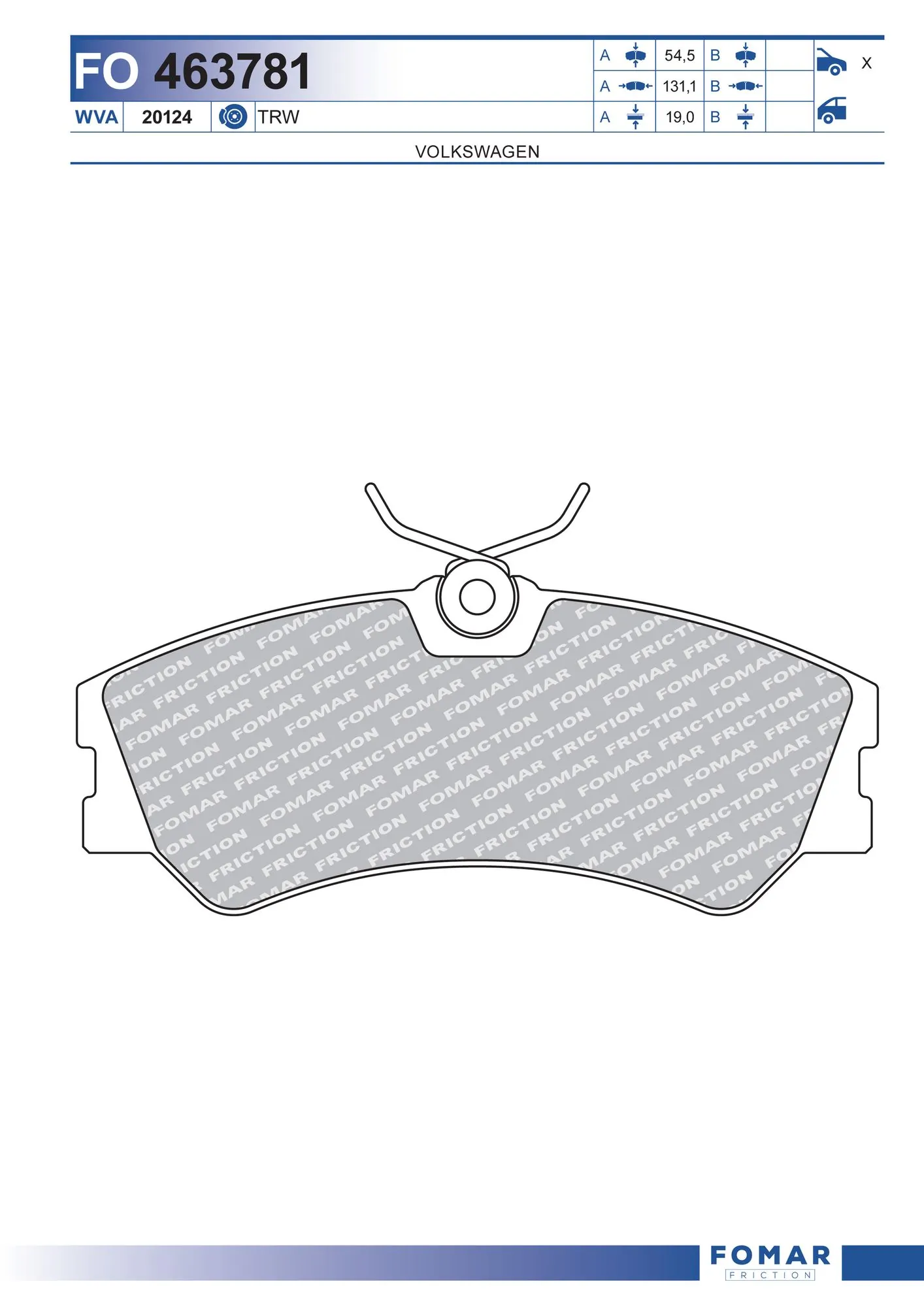 Brake Pad Set, disc brake